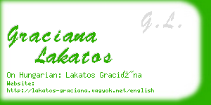 graciana lakatos business card